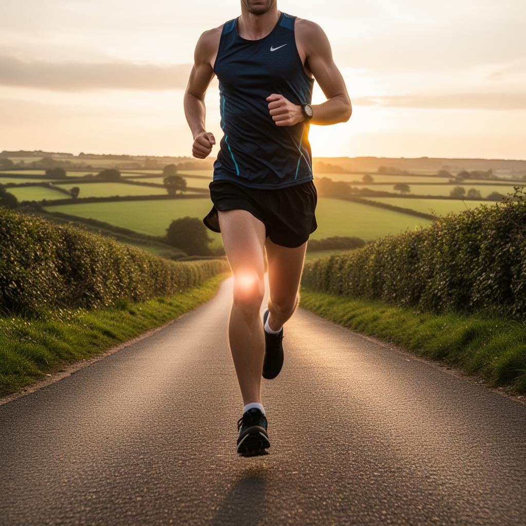 Why Runners Get Knee Pain – And What You Can Do About It - Runner on a country road in East Anglia