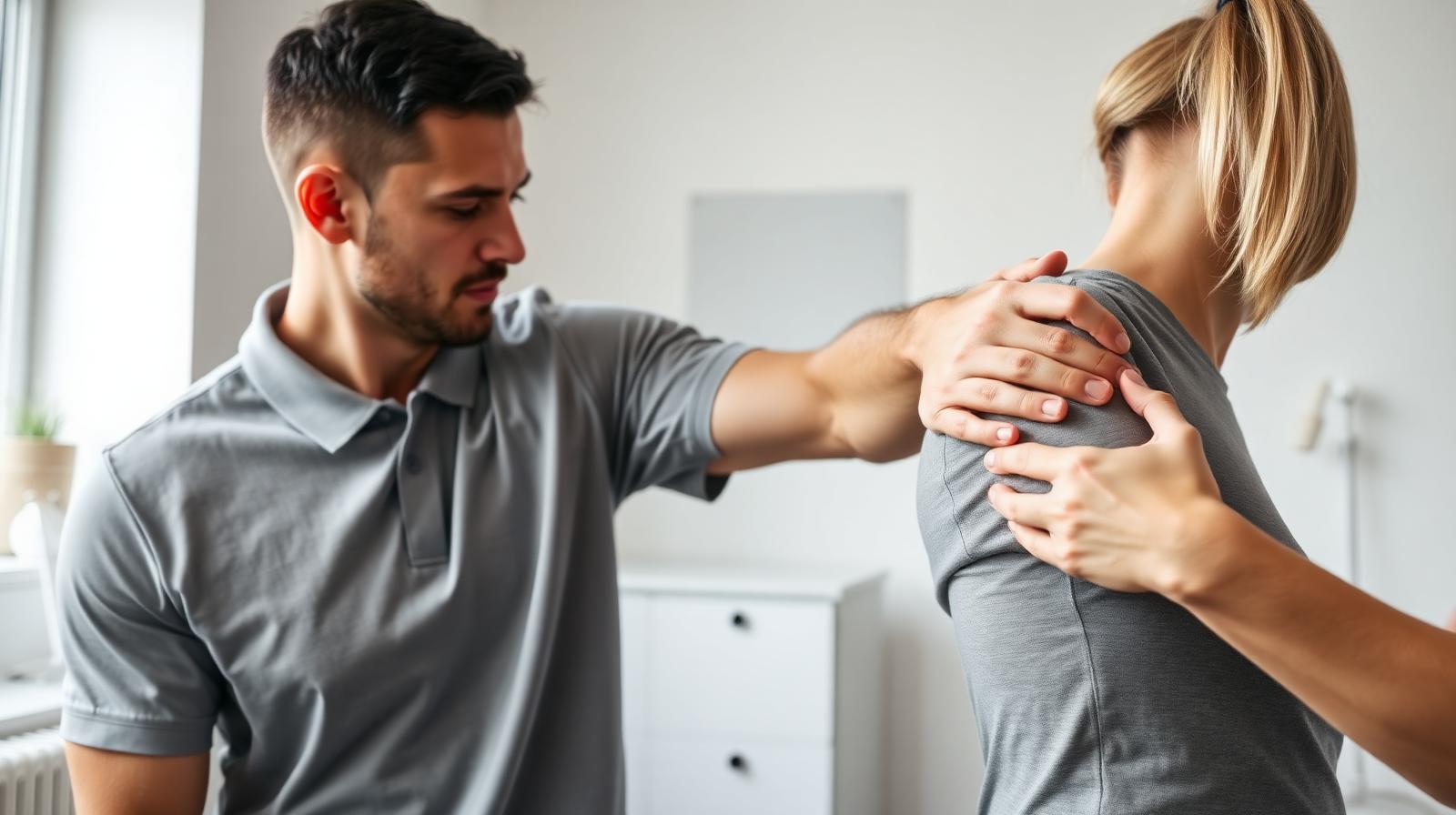 Shoulder assessment at BodyCare Sports Injury Clinic, Newmarket — diagnosing frozen shoulder and rotator cuff injuries